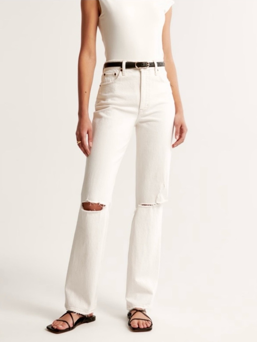 NWT Abercrombie & Fitch "The '90s Straight"  High-Rise Jeans - 25L